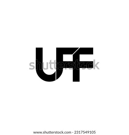 uff lettering initial monogram logo design