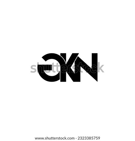 gkn typography letter monogram logo design