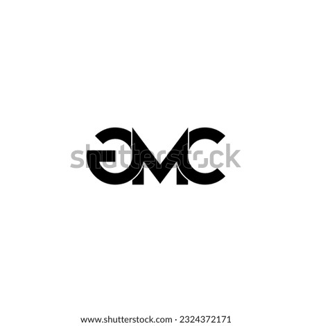 gmc initial letter monogram logo design