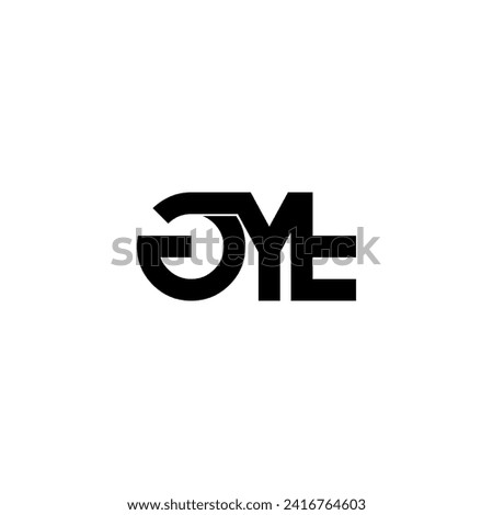 gyt lettering initial monogram logo design