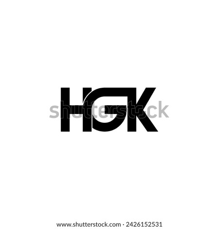 hgk typography letter monogram logo design