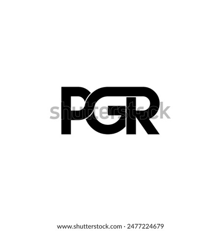 pgr typography letter monogram logo design