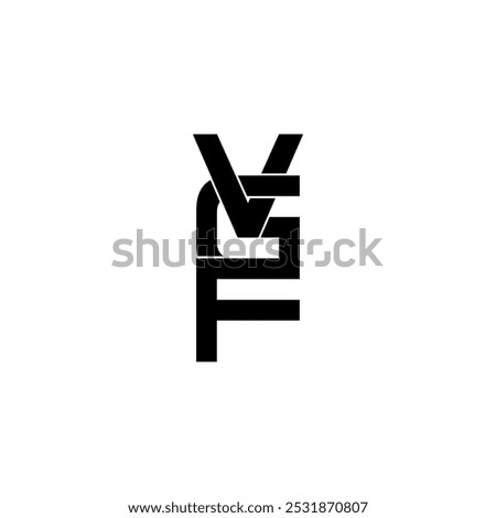 vgf typography letter monogram logo design