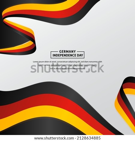 Germans Independence day design with wavy flag isolated on white gradient background. German independence day with wavy flag illustration.
Waving flag German vector illustration.
