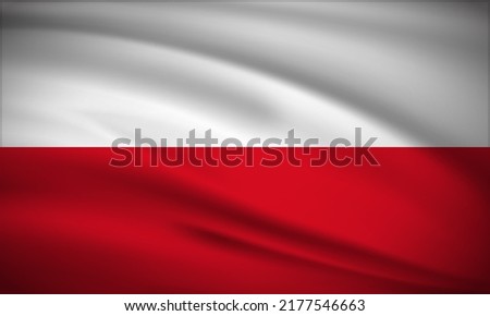 Elegant realistic Poland flag background. Poland Independence Day design
