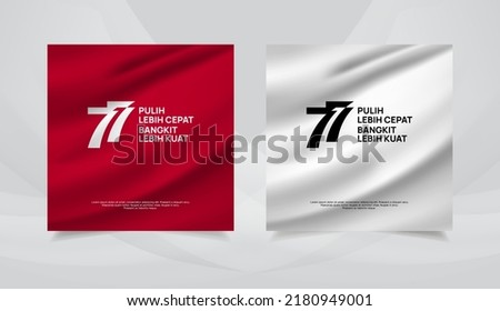 Collection of 77 indonesia flag design background vector.
