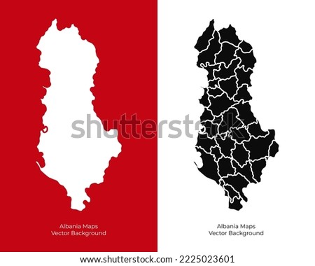 Collection of silhouette Albania maps design vector. Silhouette Albania maps vector

