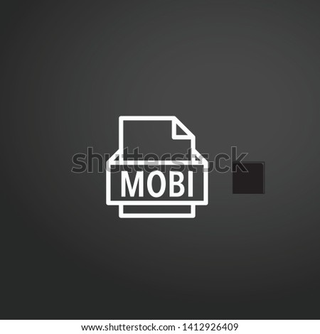 Mobi vector icon. Mobi concept stroke symbol design. Thin graphic elements vector illustration, outline pattern for your web site design, logo, UI. EPS 10.