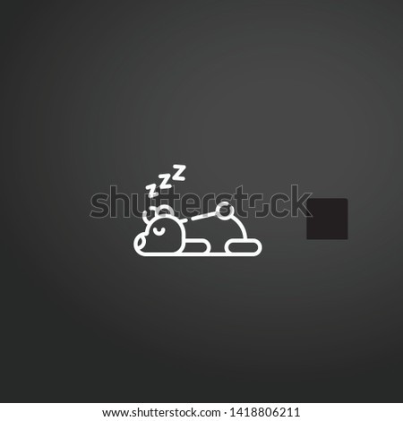 Hibernation vector icon. Hibernation concept stroke symbol design. Thin graphic elements vector illustration, outline pattern for your web site design, logo, UI. EPS 10.