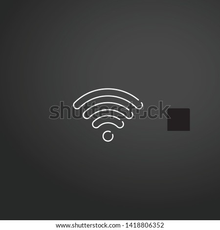 Wifi vector icon. Wifi concept stroke symbol design. Thin graphic elements vector illustration, outline pattern for your web site design, logo, UI. EPS 10.