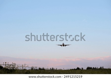 Similar – Image, Stock Photo aircraft approaching for landing