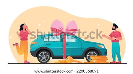 Similar – Image, Stock Photo Car cash purchase Poster