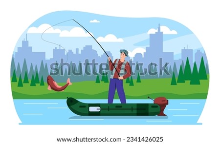 Similar – Image, Stock Photo Big fish with red tail in plate