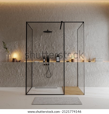 Similar – Image, Stock Photo Shower cabin in bathroom