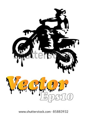 Ink Splatter Tattoo Grunge Motocross Artwork