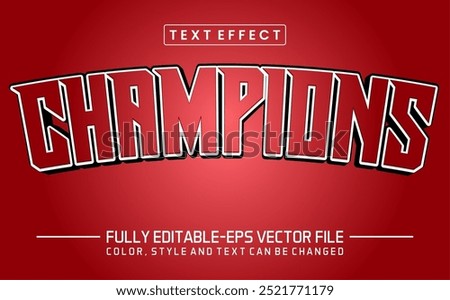 Champions font Text effect editable