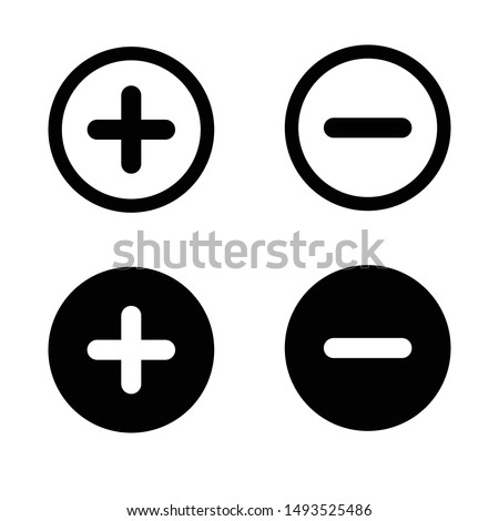 Plus Minus Icon Vector Design Symbol Illustration