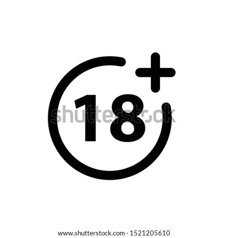 Plus 18 Movie Symbol Icon Vector Illustration