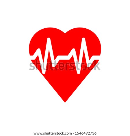 Heartbeat Symbol Icon Vector Illustration