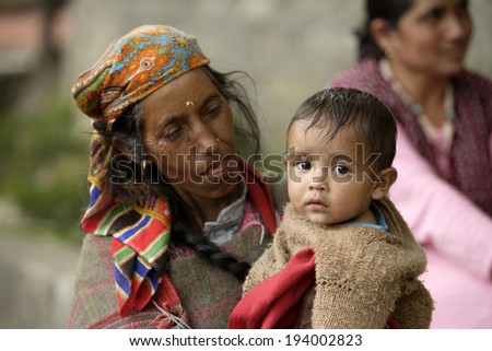HIMACHAL, INDIA - MAY 20, 2005 Unidentified people of Manali, Himachal Pradesh, India May 20, 2005