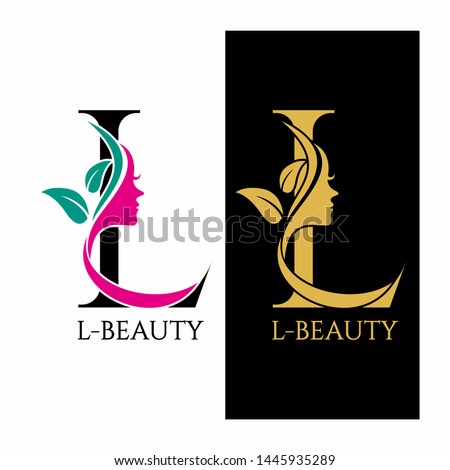 Letter L Beauty Logo Spa Nature Salon Skincare  Foto stock © 