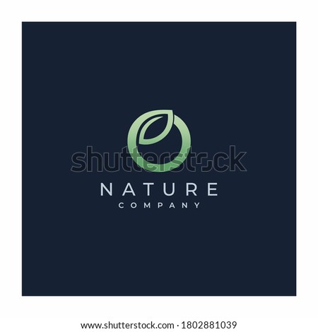 O Letter Leaf Logo Icon Design Vector