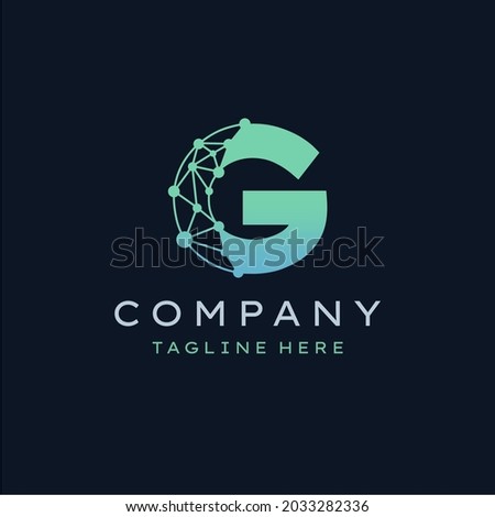 Letter G Molecule Logo, Bio tech Connect Dots Science Technology Logo Design Vector