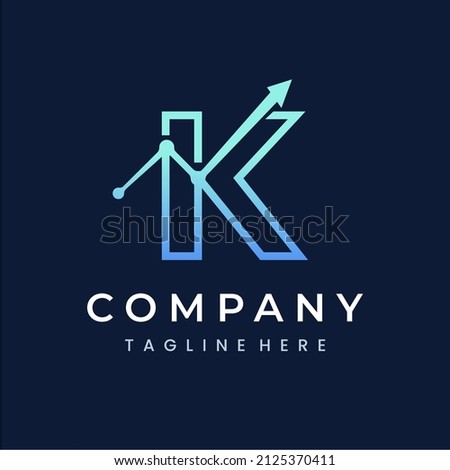 Letter K Trade Investment Marketing Logo Stok fotoğraf © 
