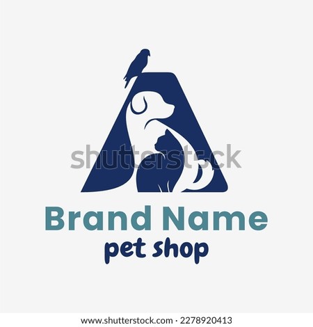 Initial Letter A Pets Logo Design