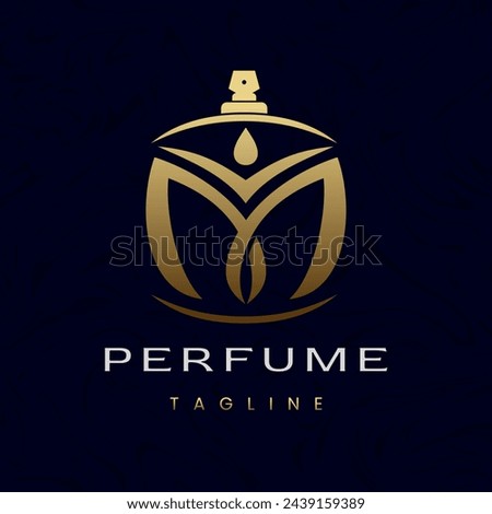 Letter M Perfume Logo Design, Elegant Luxury Scent Initial Logo