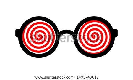 Hypnotic glasses isolated on a white background