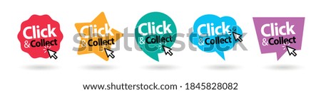 Click and collect on speech bubble