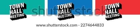 Town hall meeting on color background