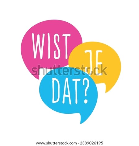 Wist je dat ?, Did you know? in Dutch