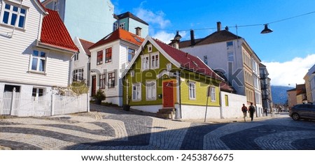 Similar – Foto Bild Stadtbild von Bergen, Norwegen. Architektur Hintergrund