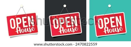 Open house on door sign