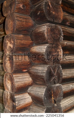Block-house wall texture, log cabin wall