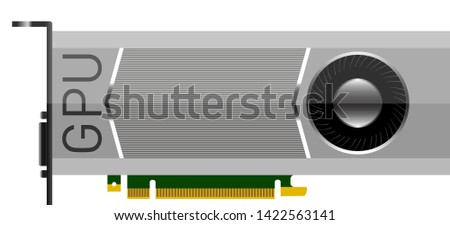 Video card gpu vector illustration