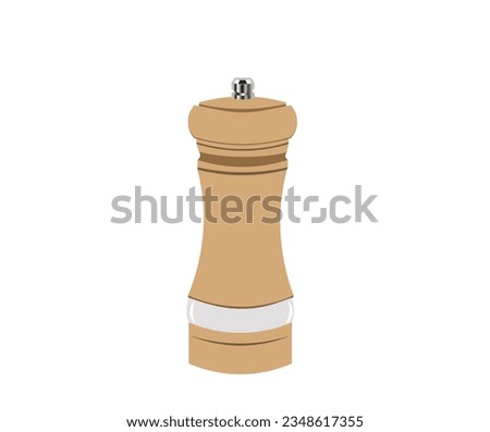 Vector illustration of 3d pepper shaker isolated on white background