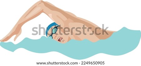 the movement of a swimmer during free swimming