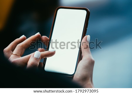 Similar – Image, Stock Photo Crop faceless woman using hand sanitizer in ward