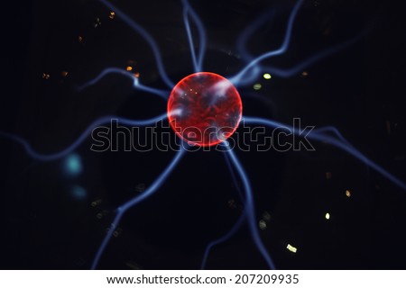 Plasma Electrostatic Wave, colorful waves in magnetic orb, abstract background
