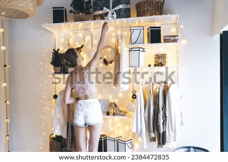 Similar – Image, Stock Photo Slim anonymous woman preparing for practicing yoga on pier