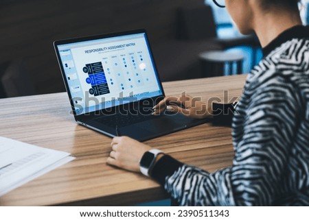 Similar – Image, Stock Photo Crop faceless woman using hand sanitizer in ward