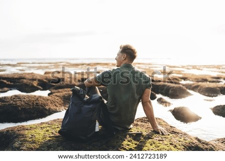 Similar – Foto Bild Steiniges Ufer bei ruhigem See