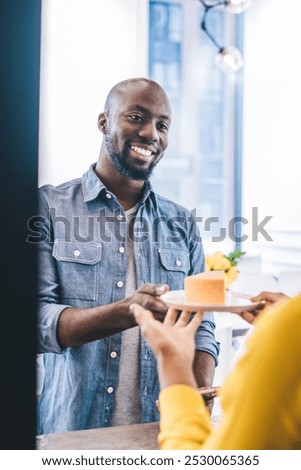 Similar – Image, Stock Photo take orders Piece of paper