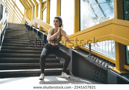 Similar – Foto Bild Gelbe Wandstruktur, Treppe und Graffiti