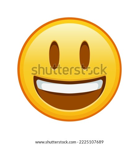 Smiling face with open mouth Large size of yellow emoji smile