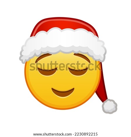 Christmas slightly smiling face Large size of yellow emoji smile