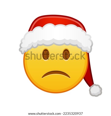 Christmas slightly frowning face Large size of yellow emoji smile